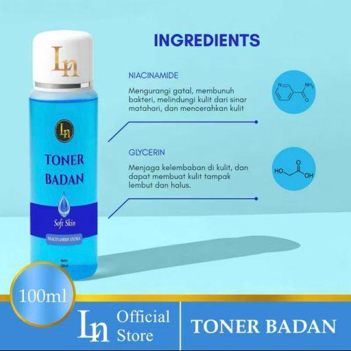 LN Toner Badan ORI 100ml Super Premium Pembersih Daki Anti Oksidan Dengan Niaciamide extra BPOM Untuk Kebersihan Kulit LN Toner Badan ORI 100ml Super Premium Pembersih Daki Anti Oksidan Dengan Niaciamide extra BPOM Untuk Kebersihan Kulit