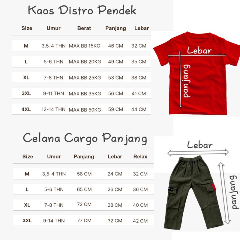 Product Introduction of Setelan Anak Model Terbaru Celana Panjang Cargo Bahan Katun Premium 0