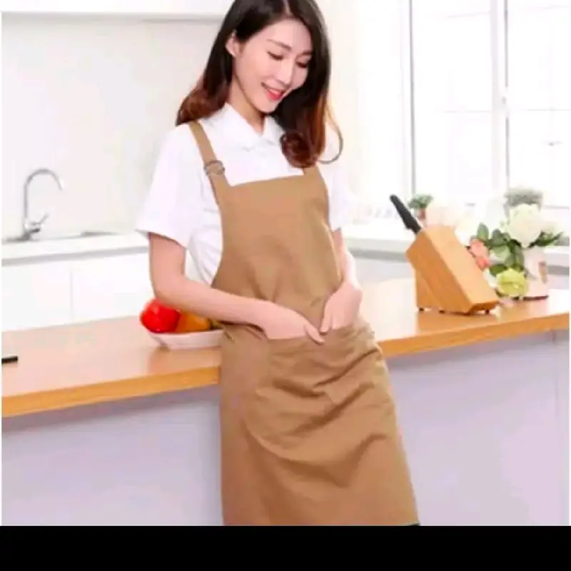apron kitchen chef barista masak celemek dapur pria dan wanita Kain 7