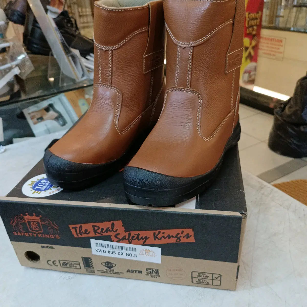 Sepatu Safety Kings KWD 805 CX Original / Sepatu Proyek Murah Boots Shoes Kerja Besi