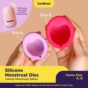 KindKain Silicone Menstrual Disc  / Cakram Menstruasi Alternatif Pembalut Tampon Menstrual Cup