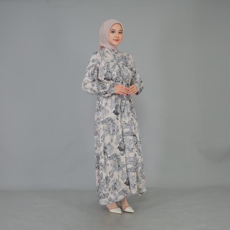 Carela Dress Gamis Rayon Pakaian Wanita Terbaru Kain Katun Mewah Nyaman 2