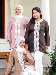 CILILY- Jasminee Tunik Atasan Melayu Renda Wanita Tunik Lebaran Tunik Kondangan