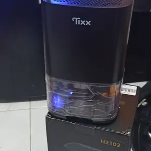 Tixx Dehumidifier 3-in-1 Hemat Listrik (36W): Mode Tidur Sunyi + Penyaring Udara + Lampu LED Warna, Tangki 1L Auto Stop, Solusi Lembab Apartemen & Kamar Penghilang Kelembaban Anti Jamur Bau Apek Tidur Untuk Kosan Cocok untuk Ruang 5-36m²