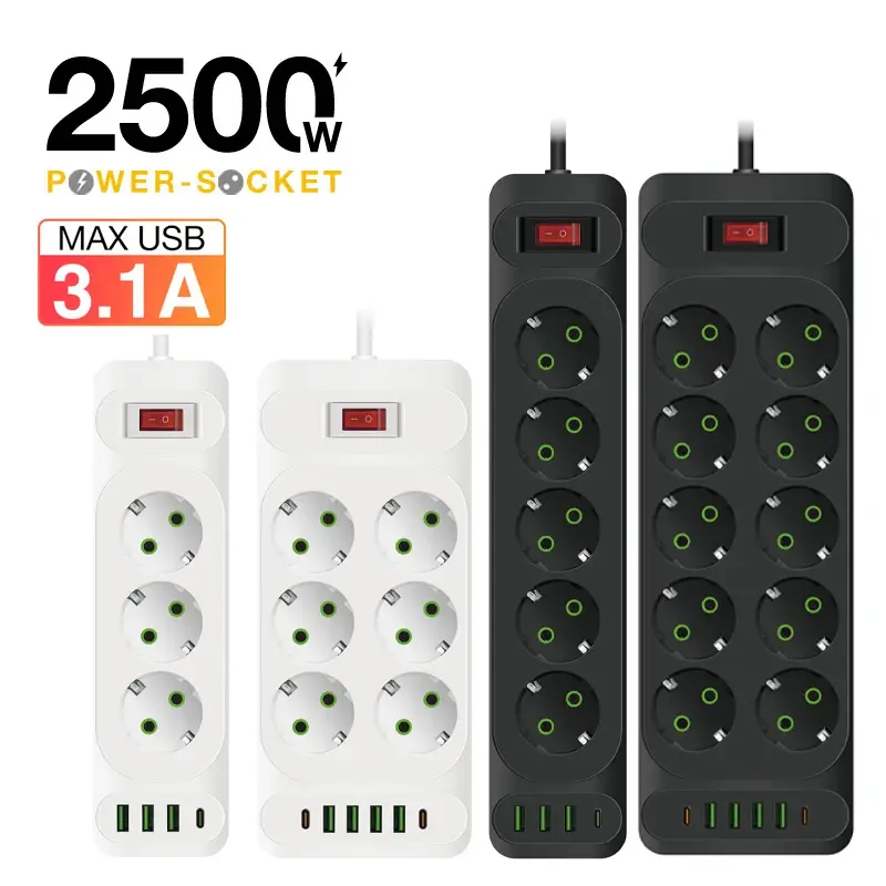 STOP KONTAK USB COLOKAN MULTIGUNA MULTIFUNGSI KABEL POWER SOCKET HIGH QUALITY POWER OUTLET 4 USB PORT YS