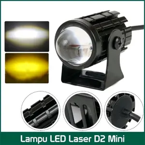 12V - 24V Lampu Led Tembak D2 Sorot Motor Mobil Bis Truk 1 Mata High Low 2 Warna Car