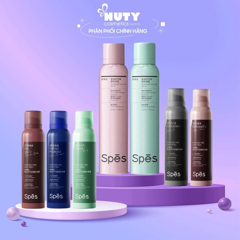 Dầu Gội Khô Phiên Bản Mới Nâng Cấp Giúp Kiểm Soát Dầu SPES Washing-Free Hair Spray 150ml 220ml
