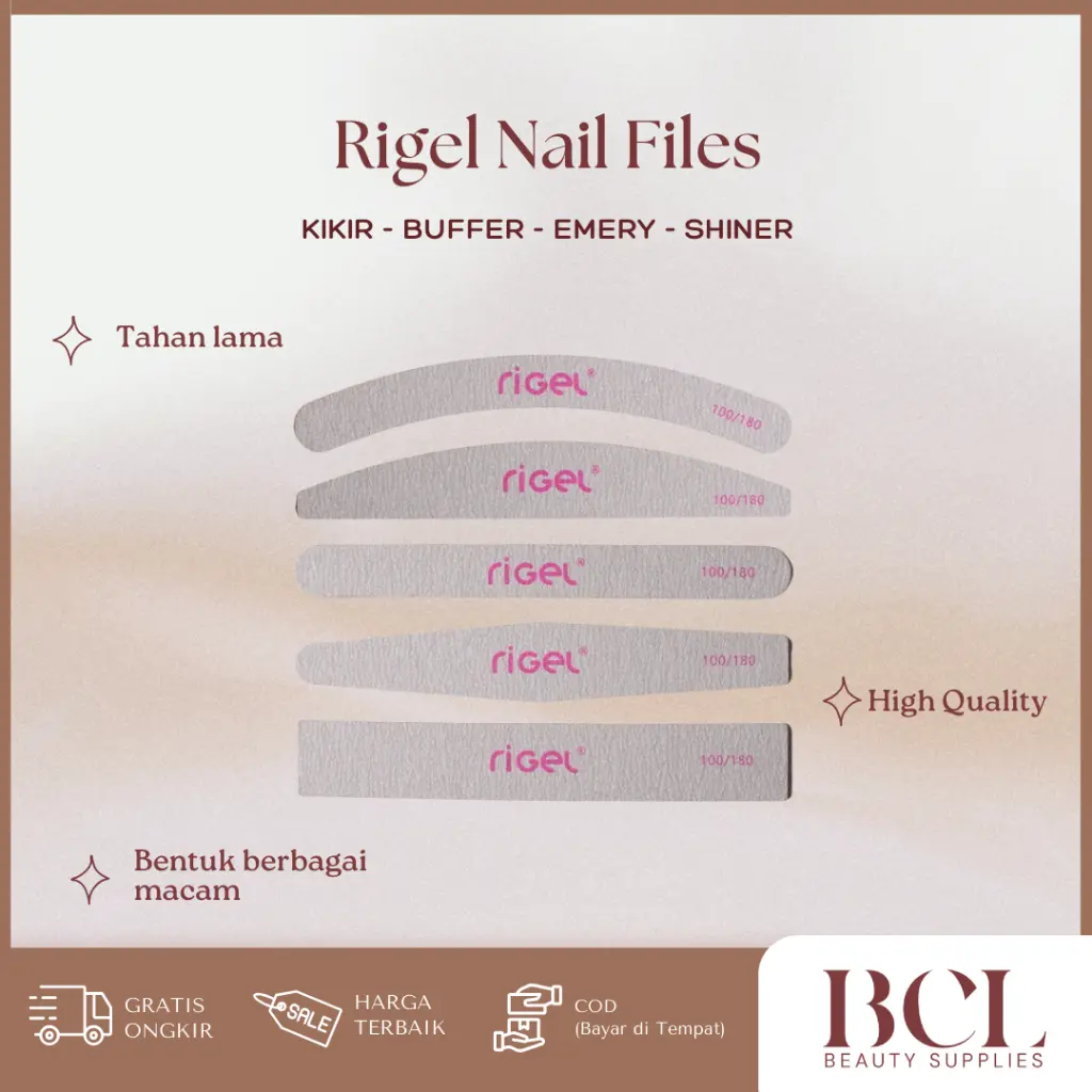 ORI Rigel Nail Files / Buffer / Emery Board / Shiner Kikir Kuku