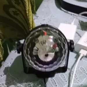 Lampu Disko Magic Ball LED RGB MS-689 Colokan EU & USB Kristal DJ Pesta Auto Suara dengan Remote Jarak Jauh untuk Dekorasi KTV dan Pernikahan