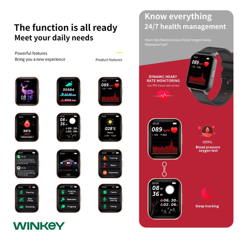 [EXCLUSIVE STEVEN STENLY] WINKEY Smartwatch Ara Fitness Tracker Ultra Long Battery Life -- SWW01 2