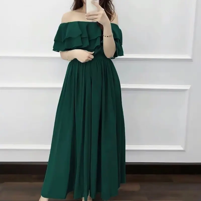 dress putih panjang | dress sabrina dewasa | baju pantai wanita | dress pantai | dress bumil | maternity bumil friendly Ibu 5