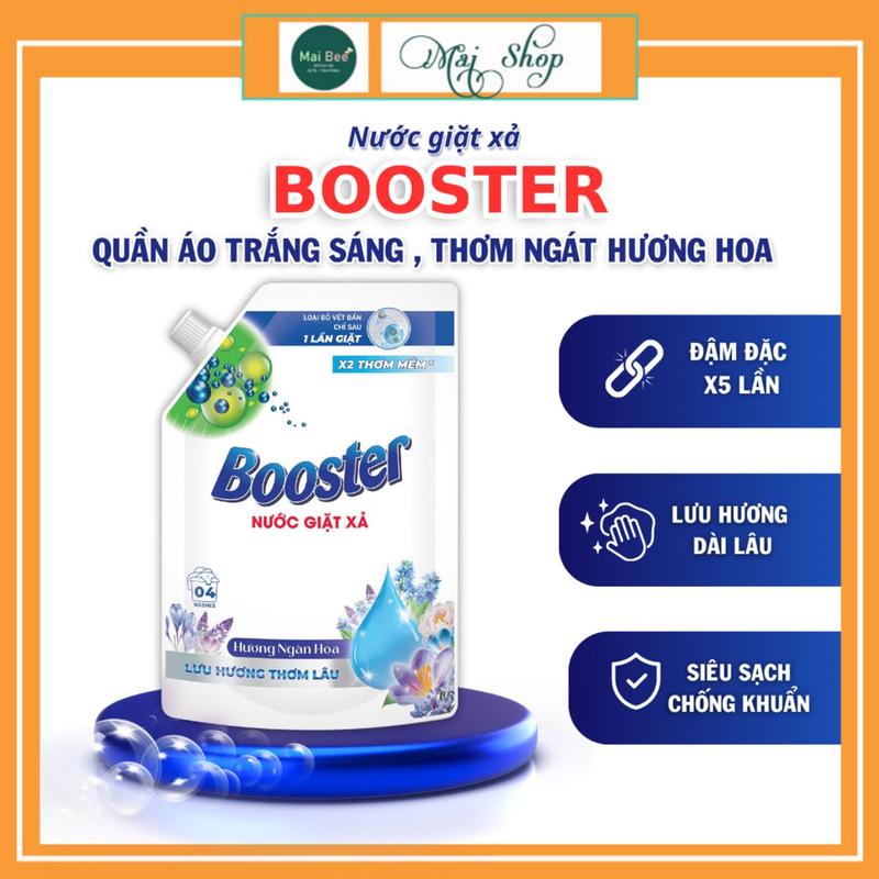  Nước giặt xả Booster hương ngàn hoa túi 3,5kg hương thơm x3 TẶNG kèm túi mini 250ml 