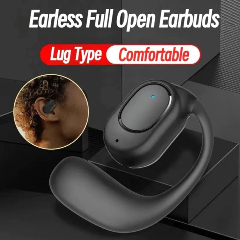 Bluetooth Earphone Single OWS Air Conduction Wireless Headphone Ear-Hook Open Touch Control With HD Mic Noise Cancelling HiFi Bass Music 4