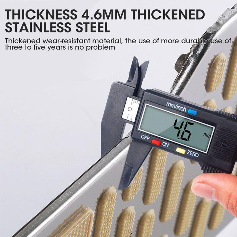 Product Introduction of Universal Car Floor Mat Stainless Steel Car Wear-resistant Pedal Thickened Pedal Board Main Cab Metal Repair Protective Foot Mat 41