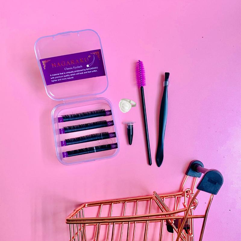 Product Introduction of Paket Eyelash Extension Nagaraku Travel Size Bulu Mata Individual Lembut - Isi 6 Package Lem YSJ tahan 45 Hari 0