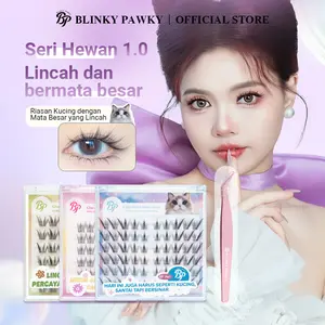 [LIVE] BLINKY PAWKY Bulu Mata Palsu Bebas Lem (Model C+), Dapat Digunakan Kembali, Efek Panjang Bulu Mata, Multi-Gaya (Elegan, Alami, Manis, Seksi), Panjang 8~14 mm
