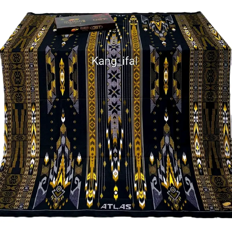 SARUNG ATLAS IDAMAN KEMBANG 555 MOTIF BHS SGE SGS SWL SJE Nyaman Gold Katun 0