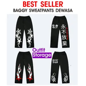 Celana Baggy Sweatpants  Dewasa Bahan fleece 280 gsm Skena Pants Pria dan Wanita