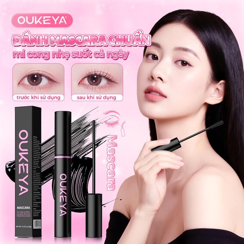 MASCARA OUKEYA CHỐNG NƯỚC - 6G  Dài mi – Cong vút – Chống trôi, dễ dùng cho người mới