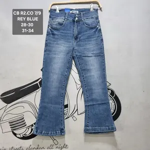 Celana Cutbray 7/9 Super Stretch Rey Blue Wanita Best Seller R2CO Jeans