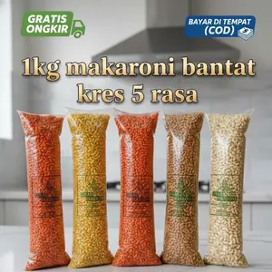 1bal makaroni bantat 3 rasa /makaroni bantet 1kg/makaroni bantat Camilan Makanan Snack