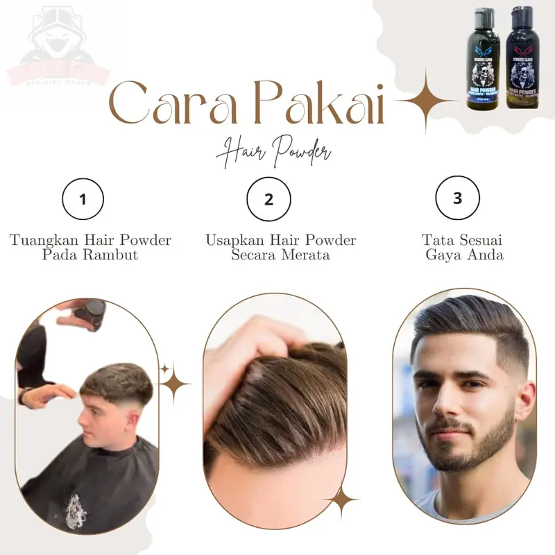 MG NEW HAIR POWDER MODE GAS GAYA RAMBUT DINAMIS KEMASAN 60ML PRIA DAN WANITA EKSTRAK LEBIH WANGI  Pomade Sisir obat  penumbuh  kumis styling  pomade 4