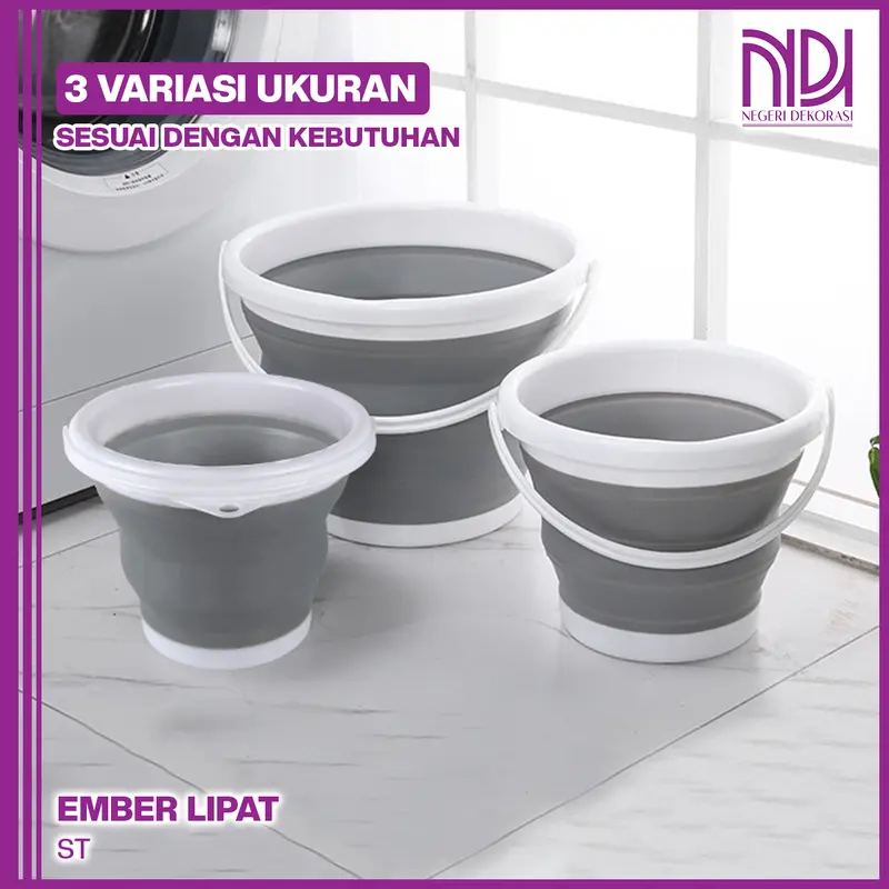 COD NEGERI DEKORASI Ember Lipat Portable 3L 5L 10L Multifungsi 5