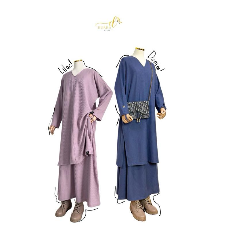 [READY] WAFF LONG TUNIK MUSLIMAH BAHAN WAFFLE PREMIUM 4