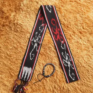 (FREE GELANG) Syal Ikat Kepala Tenun Motif Dayak Kalimantan