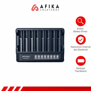 Charger Baterai 8 Slot AA AAA 1.5V Li-Ion 1.2V Ni-MH LCD Type C