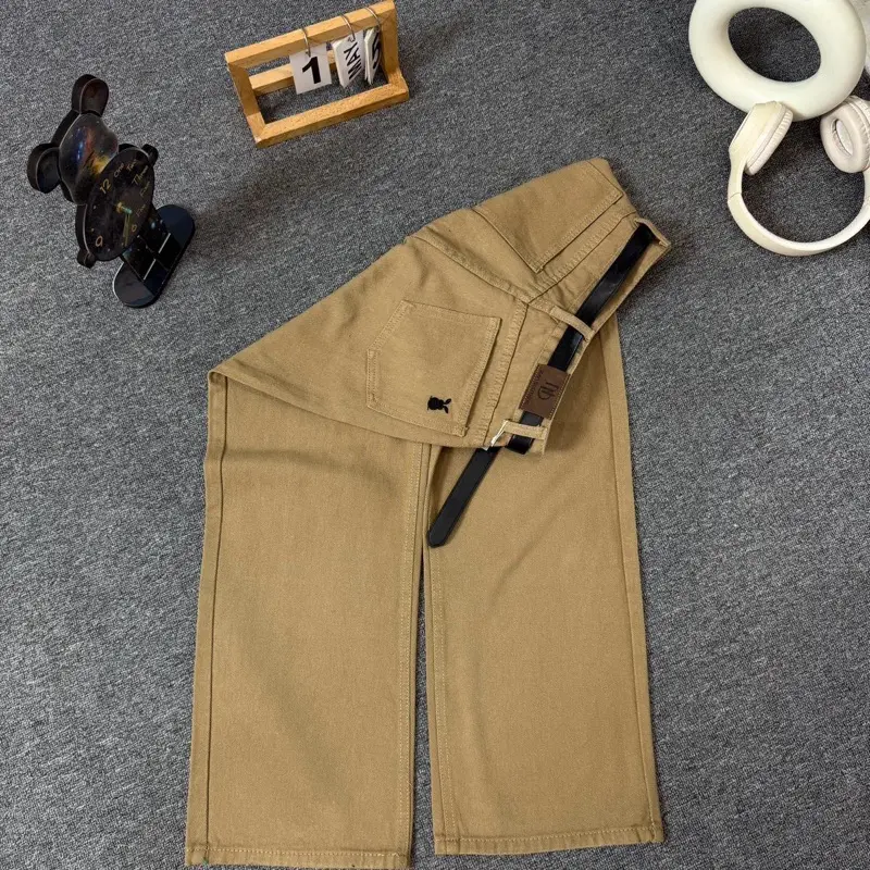 (ND Jean) Quần Jean Kaki Nữ Ống Suông Thêu Thỏ Lưng Cao - Dài 96-103CM -  5 Màu – Form Suông, Vải Không Giãn, Dễ Mặc | BigBuy360 - bigbuy360.vn