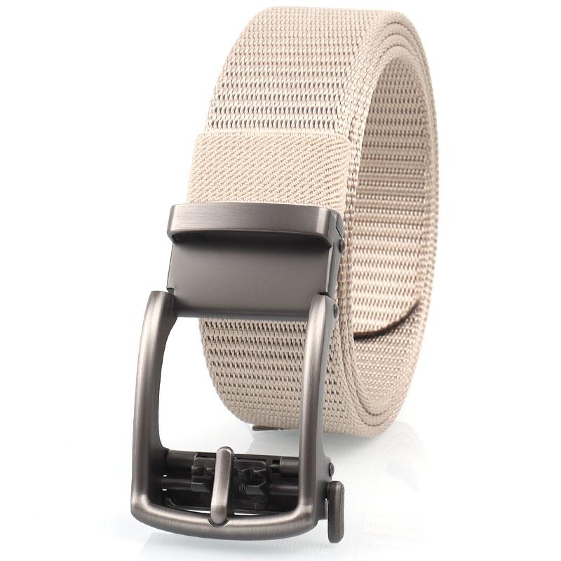 Product Introduction of Automatic buckle belt men&#39;s canvas belt young and middle-aged casual business belt buckle-free outdoor military training extended belt 7