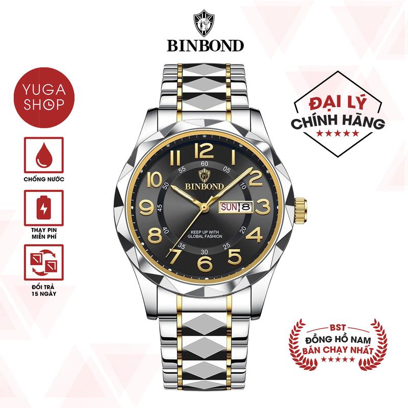  Đồng Hồ Nam BINBOND I29 Sang Trọng Mặt Số Có Lịch Thứ Ngày TẶNG FULL BOX HỘP CHÍNH HÃNG DỤNG CỤ CẮT DÂY PIN ĐỒNG HỒ DỰ PHÒNG   SỐ LƯỢNG QUÀ TẶNG CÓ HẠN   