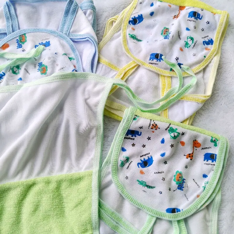 1 Lusin popok sambung handuk bayi lembut tidak kasar nyaman dipakai bayi Katun Celemek 3