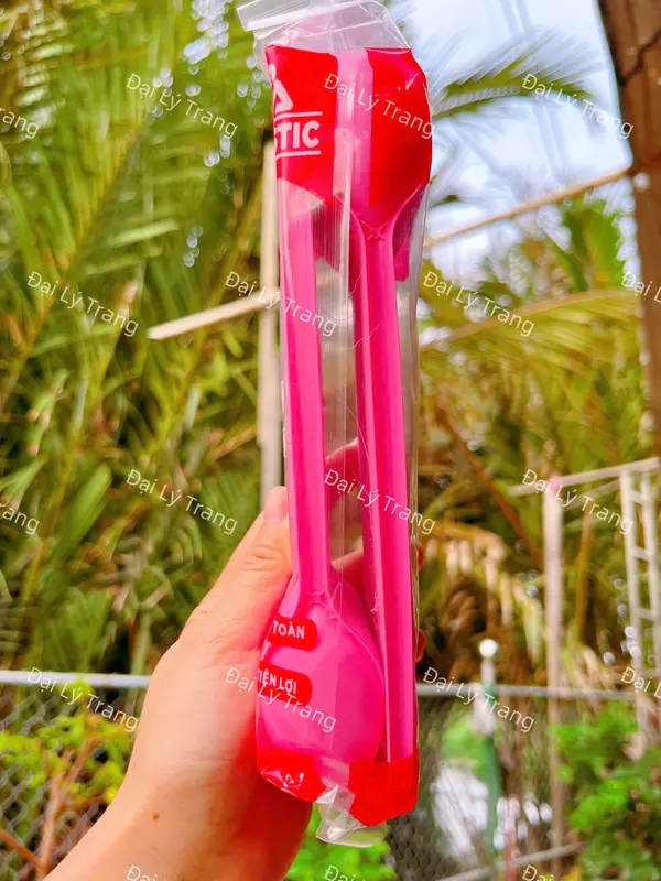 Muỗng Trà Sữa Dài 20cm Nhựa PP Nguyên Sinh Đủ Màu 50 Cái/Bịch 8