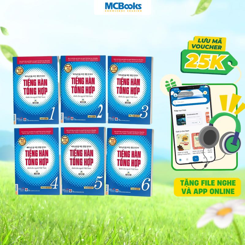 Sách Combo Tiếng Hàn Tổng Hợp Dành Cho Người Việt Nam Tập 1-6 - Giáo Trình Kèm Sách Bài Tập