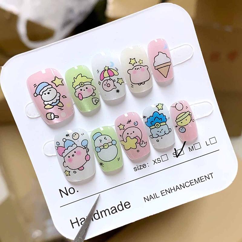 Móng Tay Giả, Thủ Công, Mắt Mèo Cà Phê Nhạt, Móng Tay Miếng Dán, Nhẹ Nhàng Và Mềm Mại, Bộ 10 Miếng 5