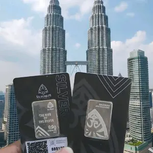 Perak Murni Batangan Silverium 9,9 gram, Kadar 99.9 % (Free Logam Mulia 0,001 g) BARANG READY TIDAK PO