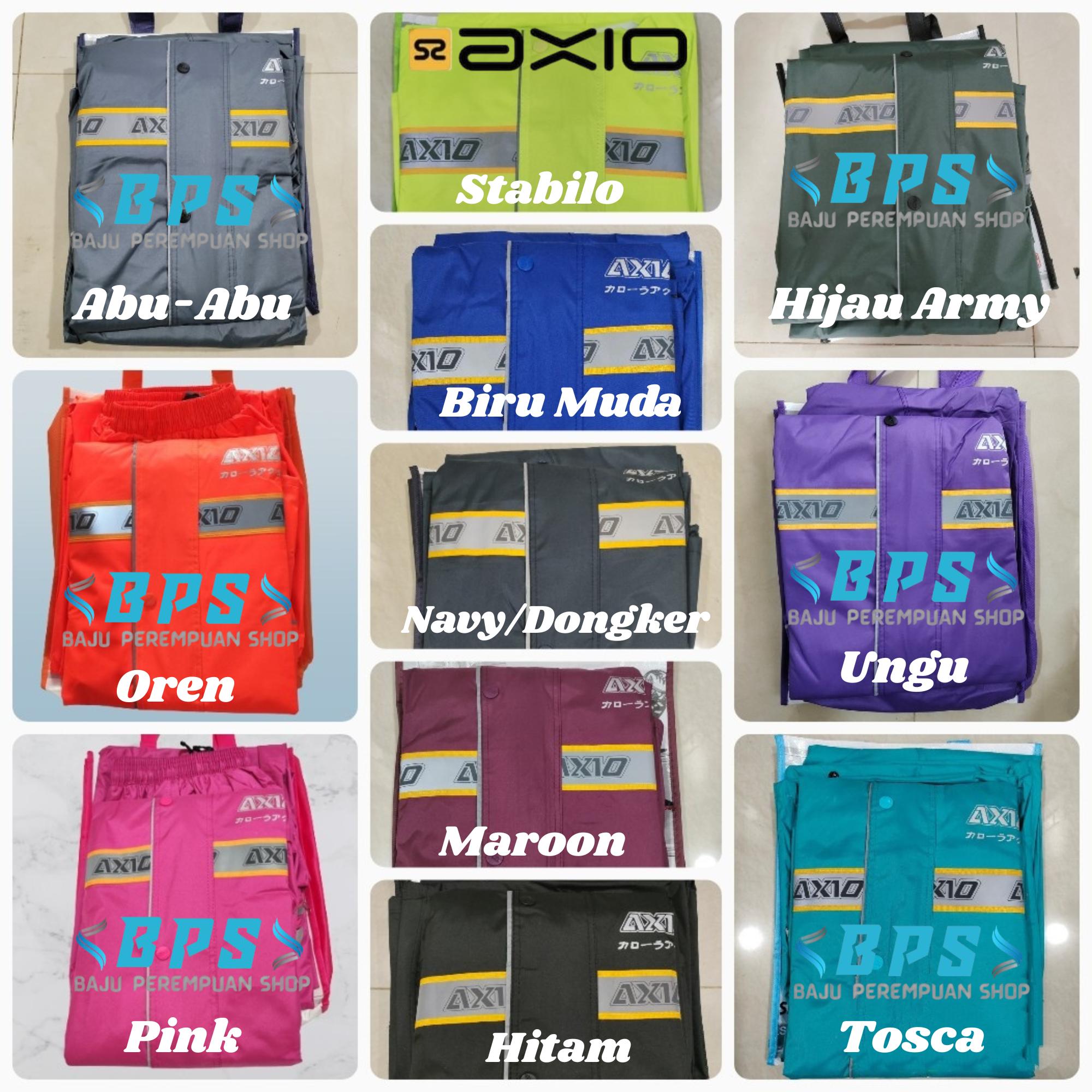 Jas Hujan Axio 882 Original Setelan Baju Celana/Mantel Mantol Raincoat Ujan Stelan Jaket Jas Hujan Axio 882 Original Setelan Baju Celana/Mantel Mantol Raincoat Ujan Stelan Jaket