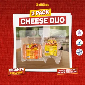 [EXCLUSIVE CICAHAYA BUNDLING MIX BAKSO SOSIS ISI 2 PACK] 1 PACK BAKSO KEJU + 1 PACK SOSIS KEJU GRAND BELMONT PREMIUM 250gr/pack