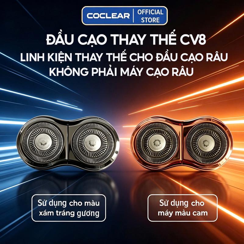 ĐẦU CẠO MÁY CẠO RÂU COCLEAR CV8 Sử dụng cho máy CẠO RÂU MINI CS007 màu cam ,…