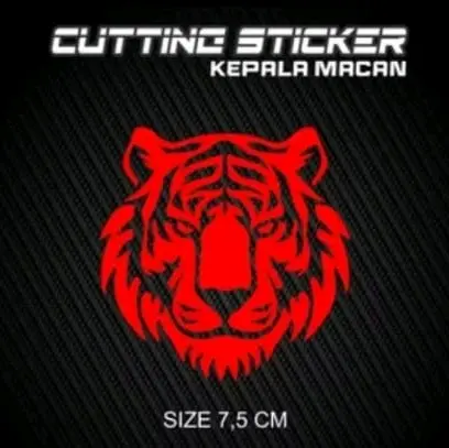 stiker cutting macan stiker kepala macan motor