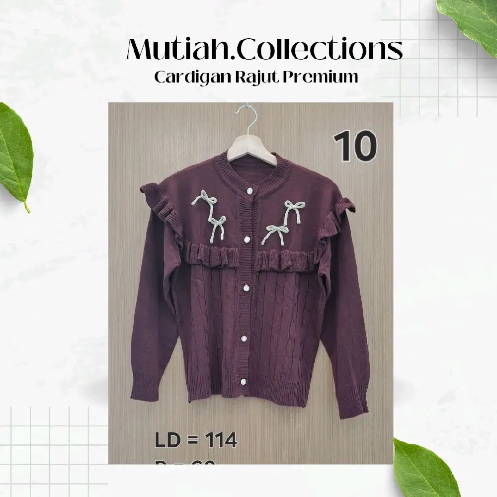 MC/ cardigan rajut premium motif pita atasan wanita blouse top
