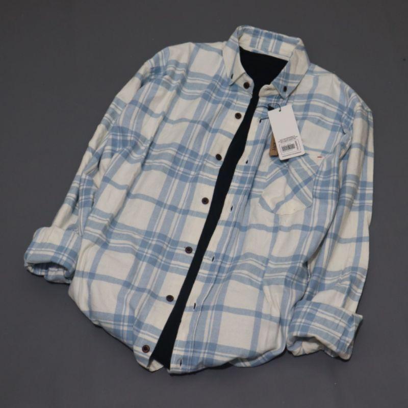 Kemeja Flanel Premium Fit Lengan Panjang Slim-fit Pria Wanita - Model Asymmetrical - Casual pendaki  outfit slim fit shirt kemeja  flanel Kemeja Flanel Slimfit 1