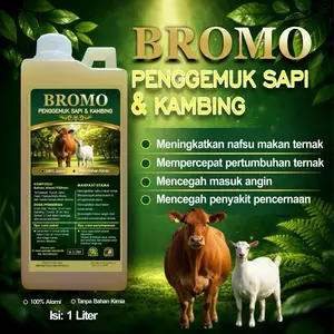 Bromo Penggemuk Sapi & Kambing Herbal Alami (1 Liter) - Meningkatkan Nafsu Makan & Mencegah Masuk Angin