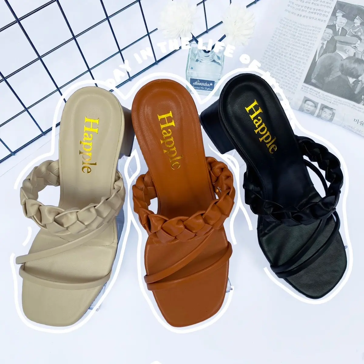 Sandal Heels Wanita Model Baru Trendy - / sendal heels 5cm/ heels wanita Shoes Sendal