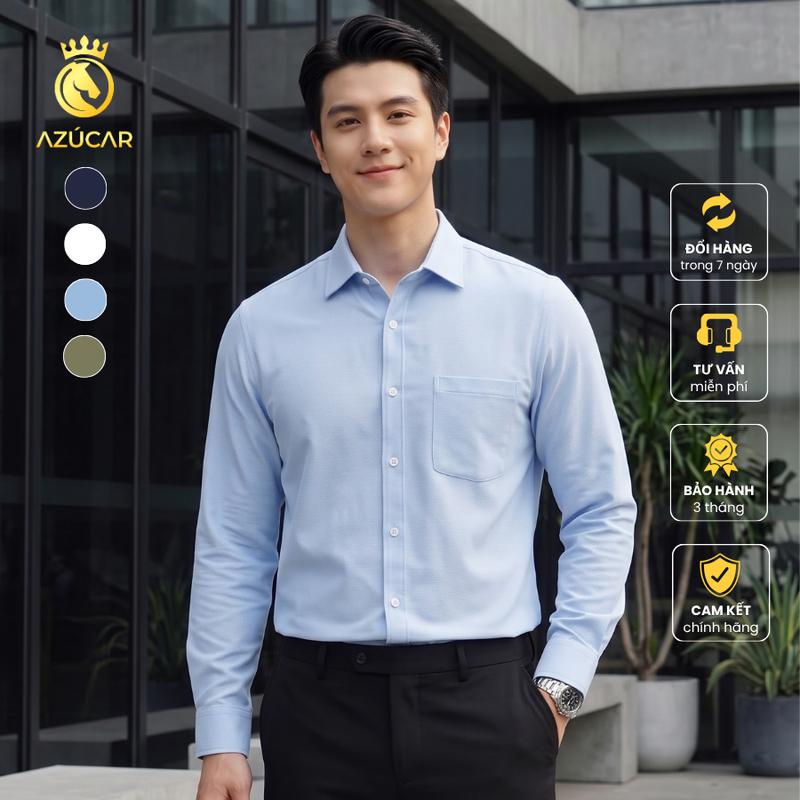 Áo Sơ Mi OXFORD SIGNATURE AZÚCAR Dài Tay Phong Cách Công Sở Chất Liệu Vải Cao…