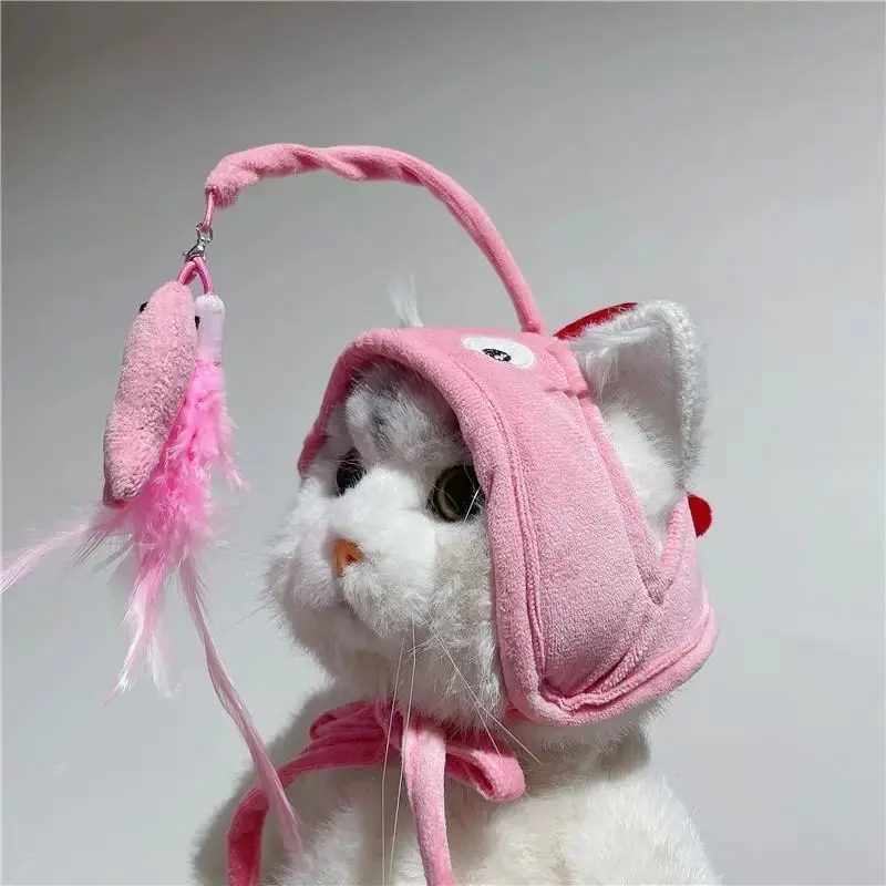 Đồ Chơi Cho Mèo, Đồ Dùng Vui Chơi Cho Mèo, Mũ Và Gậy Trêu Chọc Cho Mèo, Che Đầu, Cần Dài, Lông Vũ Chống Cắn