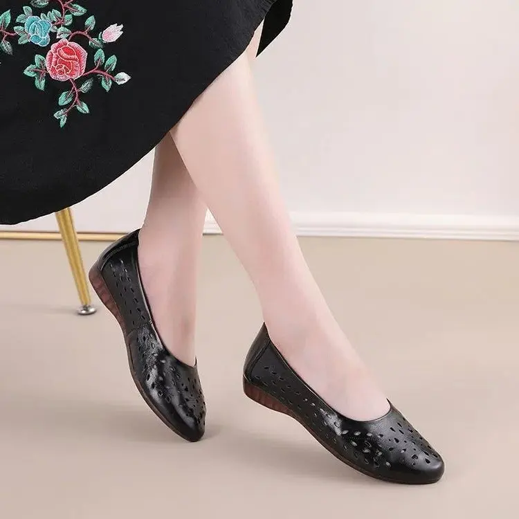 SS24 Giày Đế Bằng Cho Nữ, Mũi Nhọn, Đế Mềm, Chống Trượt, Chống Mài Mòn, Màu Trơn Thanh Lịch Và Đơn Giản, Thích Hợp Cho Công Việc Thường Ngày Đi Lại, Kiểu Lười, Dễ Phối Đồ, Thời Trang, Phong Cách Mới Đồng Shoes 6