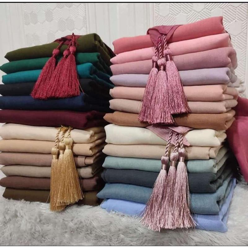 Hijab Segi Empat Paris Tassel Premium || Jilbab Paris Tassel  Part 2 Square 2